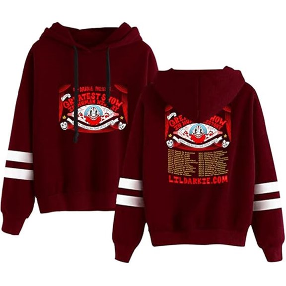 Lil Darkie 2025 Tour Merchandise Hoodie Unisex Pocketless Double Bar Sleeve Pullover