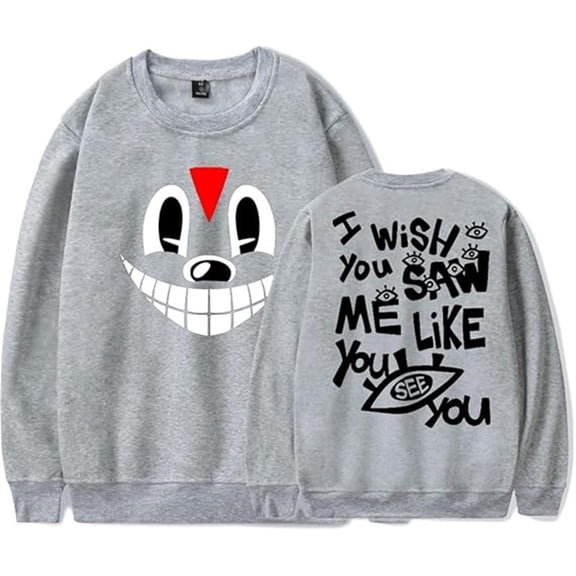Lil Darkie Merch I Wish Crew Neck Sweatshirt, Unisex, Stylish Long-Sleeved Casual Pullover