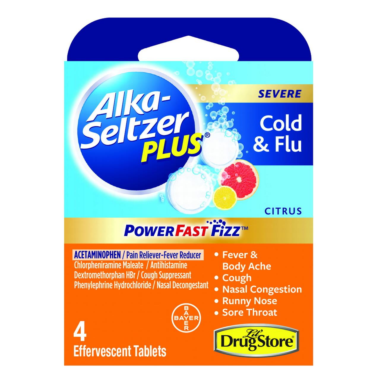 Lil Drug Store Products Trial Alka-Seltzer Plus Cold & Flu 4 count