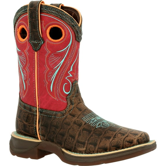 Lil' Durango Big Kids Gator Emboss Western Boot Size 5.5(M)