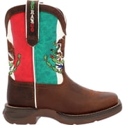 Lil  Durango Little Kids  Mexican Flag Western Boot, Sandy Brown And Mexico Flag, Size 9M