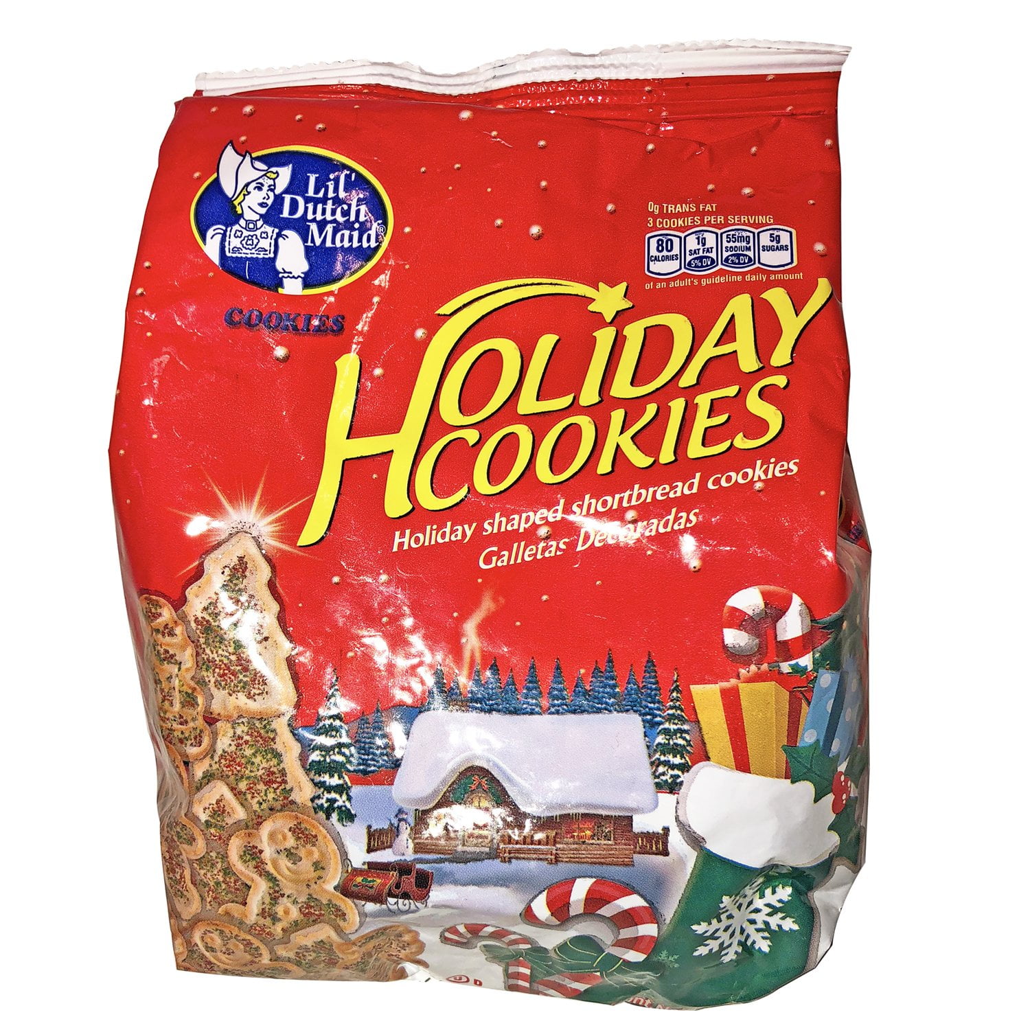 Lil Dutch Maid Holiday MMF7Shaped Shortbread Cookies! Santa! Gingerbread Men! Christmas Trees! With Red And Green Sugar Sprinkles! Delicious!