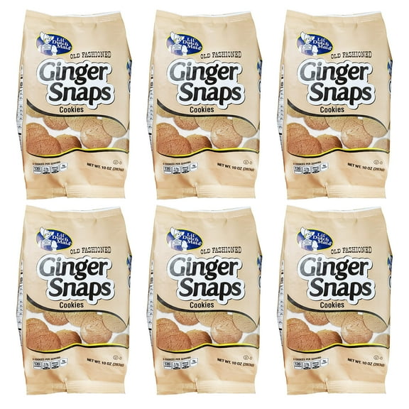 Lil Dutch Maid Old AKF18 Fashioned Ginger Snap Cookies (6 Pack, Total of 60oz)