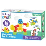 Lil' Jumbl Blox 16-Piece Magnetic Building Blocks Play Set, Toddler Toys 3-6
