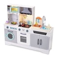 thumbnail image 1 of Lil' Jumbl Kids Kitchen Playset, Pretend Kids Wooden Kitchen with Washer/Dryer, Sink & More - Grey, 1 of 8