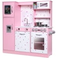 thumbnail image 1 of Lil' Jumbl Pretend Play Kitchen Set Wooden with Sounds and Accessories Pink Sprinkles, 1 of 10