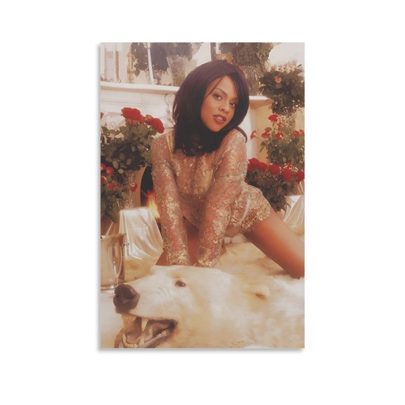 Lil' Kim Performer Rapper Art Poster Painting On Canvas Wall Art Poster Scroll Picture Print Living Room Walls Decor Home Posters 16x24inch(40x60cm)