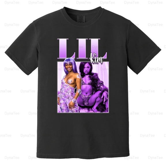 Lil Kim Rapper Vintage Black Graphic Hip Hop Music Icon Fan Comfort Color T-Shirt V40554 Unisex, up to 4XL