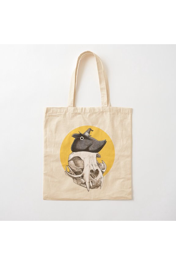 Lil Loaf Crow Canvas Tote Bags, Reusable Shopping Bag