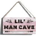 thumbnail image 1 of Lil' Man Cave Sign Farmhouse Man Wooden Hanging Sign Rustic Retro Wall Art Decor Home Decoration 10x5 Inch, 1 of 3