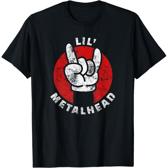 Al Rcker Lil Metalhead Cute Heavy Metal Head Kid Rocker Gift T Shirt Men ...