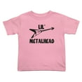 thumbnail image 1 of Lil' Metalhead Electric Guitar Music Enthusiast Cute Toddler T Shirts for Boys Girls (Pink, 2T), 1 of 5
