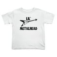 thumbnail image 1 of Lil' Metalhead Electric Guitar Music Enthusiast Cute Toddler T Shirts for Boys Girls (White, 4T), 1 of 5