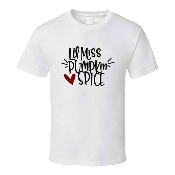Lil Miss Pumpkin Spice Tee Cool Fall Holiday Flavor Novelty T Shirt