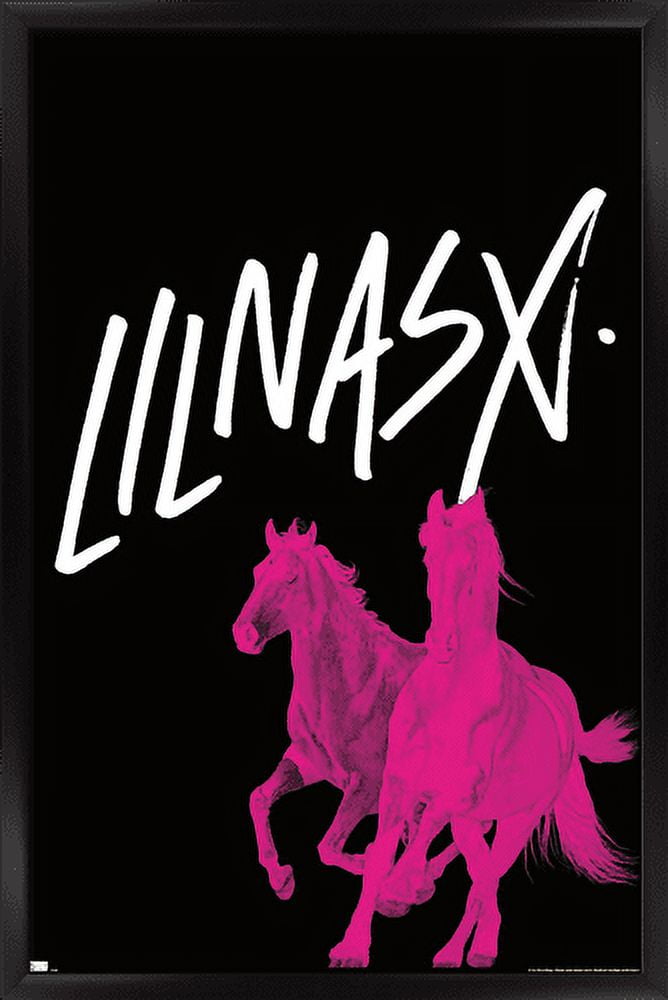 Lil Nas - Horses Wall Poster, 14.725" x 22.375", Framed