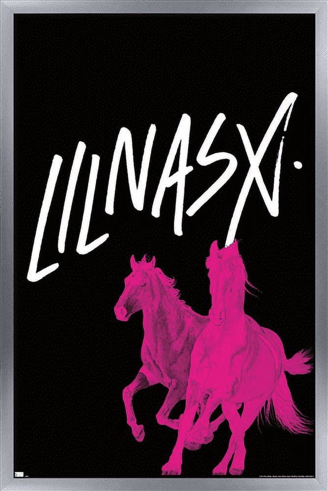 Lil Nas - Horses Wall Poster, 22.375" x 34", Framed