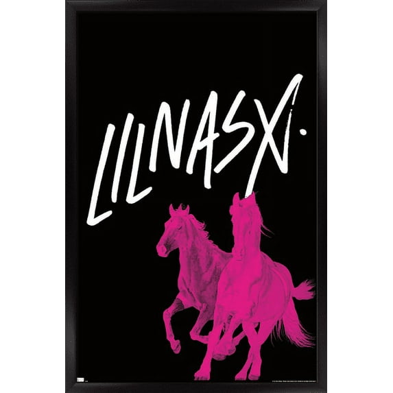 Lil Nas - Horses Wall Poster, 22.375" x 34", Framed