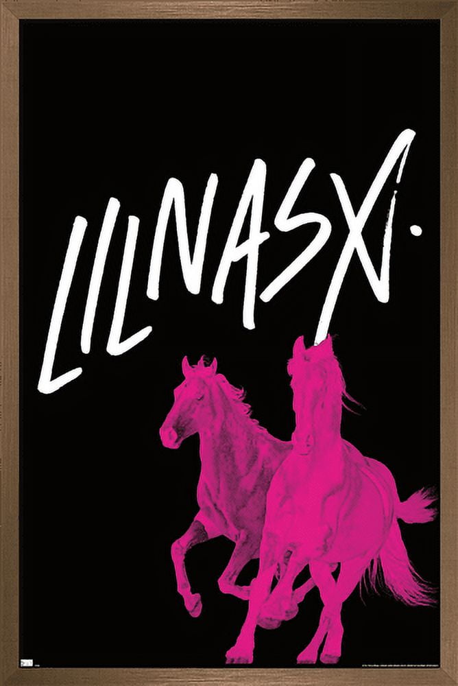 Lil Nas - Horses Wall Poster, 22.375" x 34", Framed