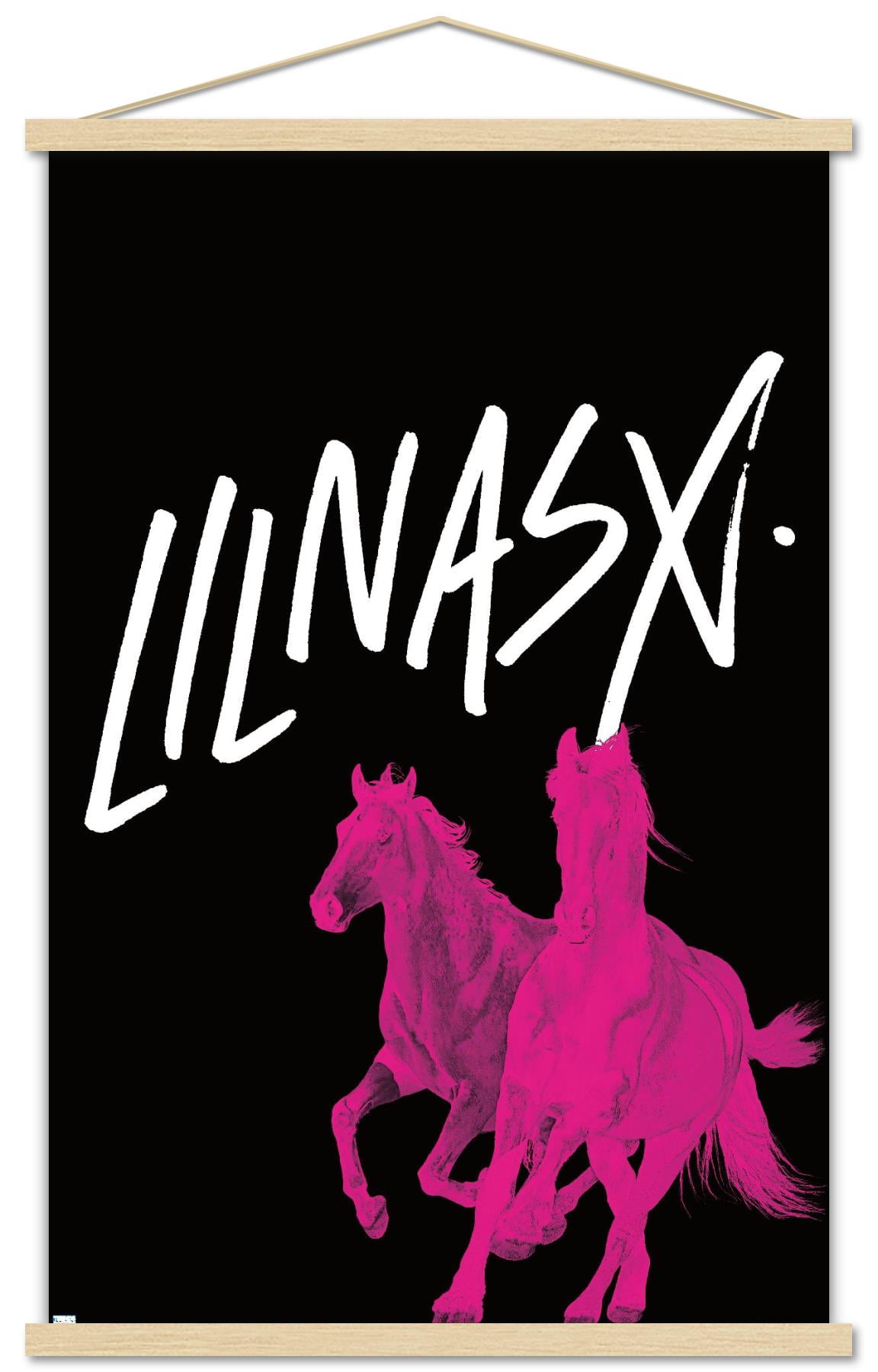 Lil Nas - Horses Wall Poster with Wooden Magnetic Frame, 22.375" x 34"
