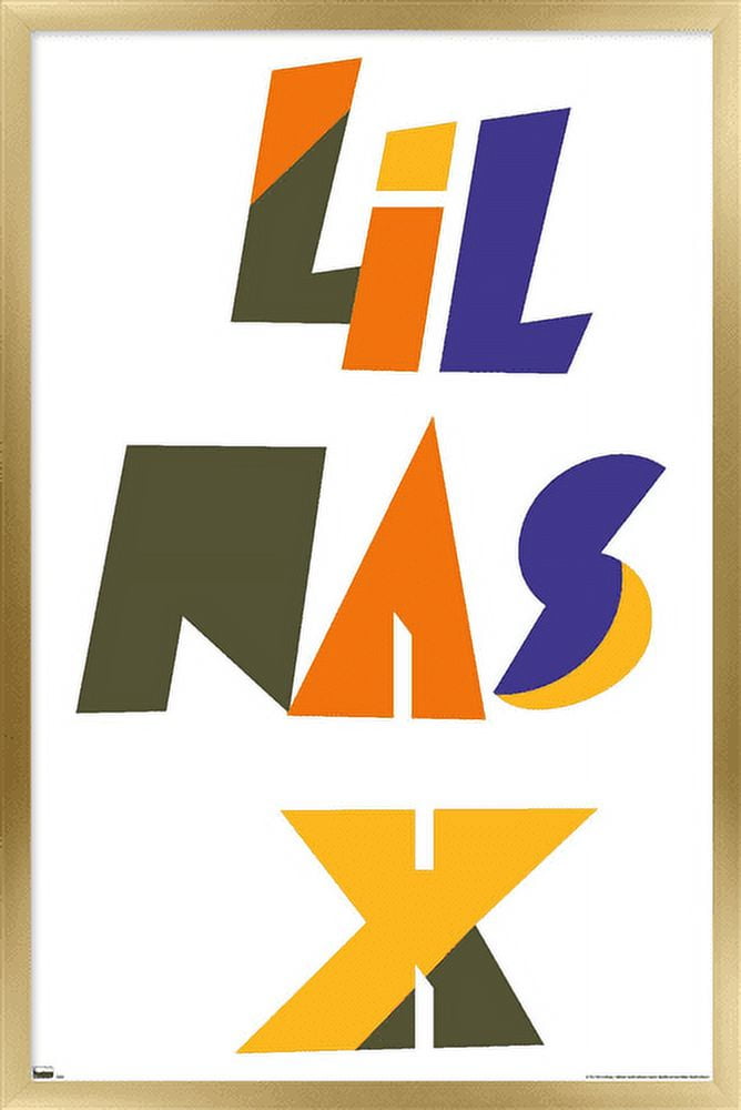 Lil Nas - Logo Wall Poster, 14.725" x 22.375", Framed
