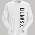 thumbnail image 1 of Lil Nas X Unisex Long Sleeve T-Shirt Vertical Text (Small), 1 of 3