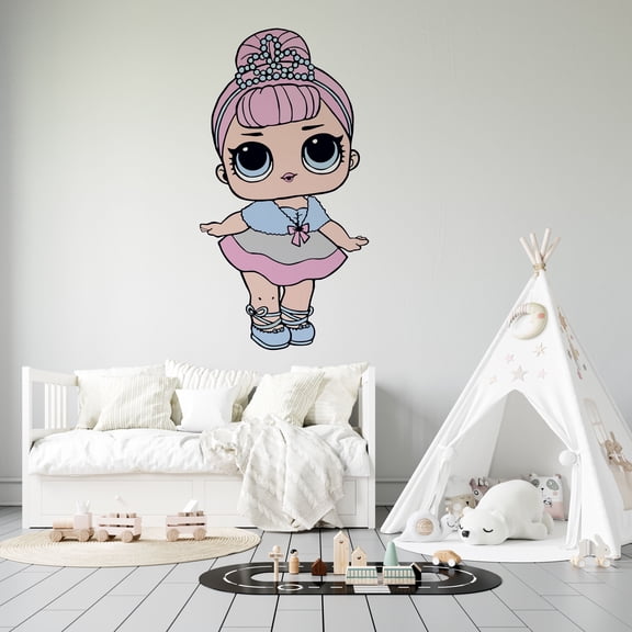 Lil Outrageous Littles Surprise Dolls Crystal Queen Wall Decal - 20" x 25" Vinyl Girls Kids Bedroom Toys Dolls Adhesive Decor Design Removable Home Art Giant Decoration Sticker