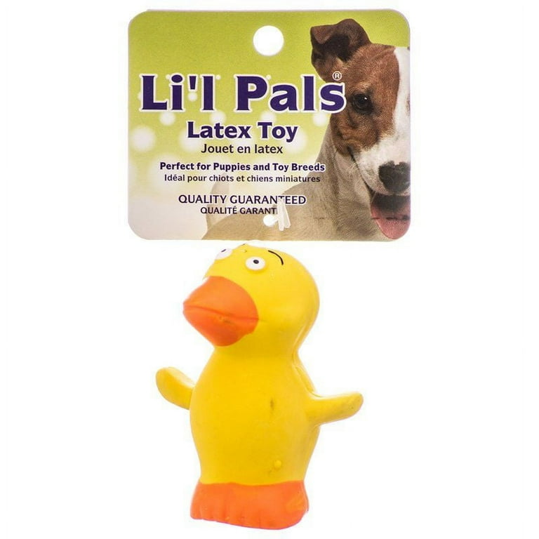 Li'l Pals Latex Monkey Dog Toy, Blue, 4-in