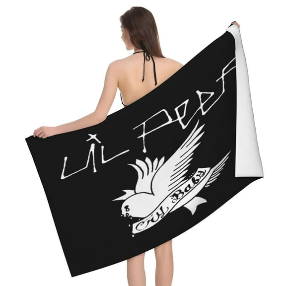 Lil Peep Cry Baby Bath Towel Washcloths Beach Towel Quick Dry Towel Microfiber Absorbent Bath Towel 32x52 In