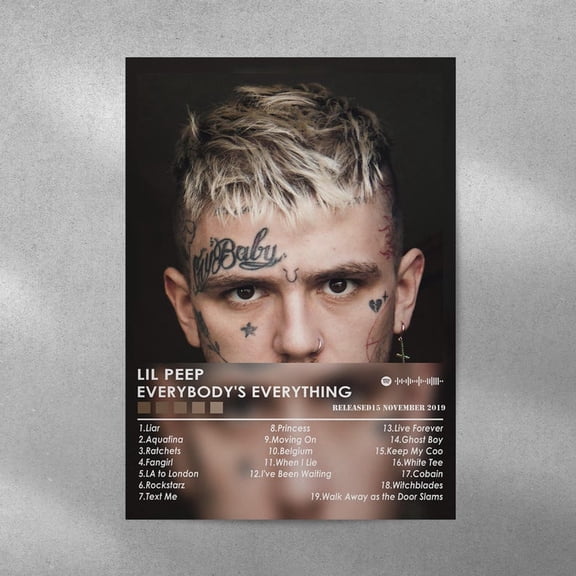 Lil Peep Everybody’s Everything Album Poster, Emo Rap Hip Hop Music Wall Art Size 24x36 Unframed Poster