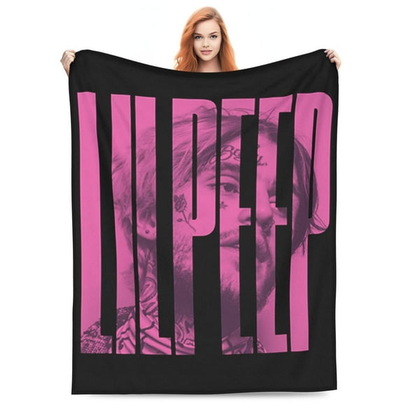 Lil Peep Flannel Blanket Funny Ultra-Soft Micro Warm Throw Blanket Fleece Blanket Interesting Gift 40"X30"