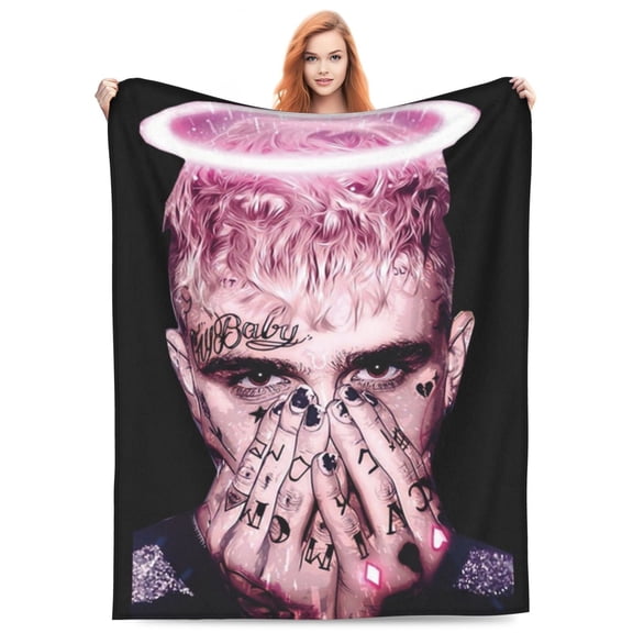 Lil Peep Flannel Blanket Funny Ultra-Soft Micro Warm Throw Blanket Fleece Blanket Interesting Gift 50"X40"