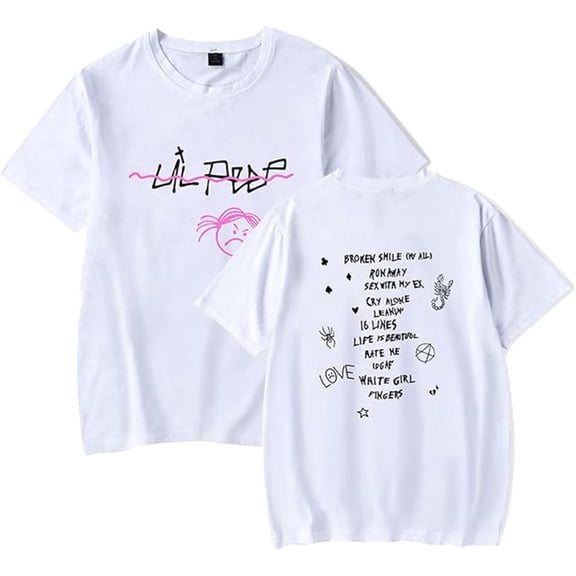 Lil Peep Merch T-shirts For Men And Women Stylish Round Neck Casual Short Sleeve Tops