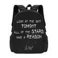 thumbnail image 1 of Lil Peep Star Shopping Lyrics Starry Background Backpack Fashion Travel Backpack Laptop Backpack 16ch Simple And Large Capacity, 1 of 9