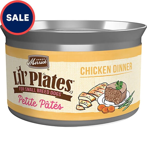Lil' Plates Grain Free Chicken Dinner Petite Pates Adult Wet Food for Small Breed Dogs 3 oz., Case od 24