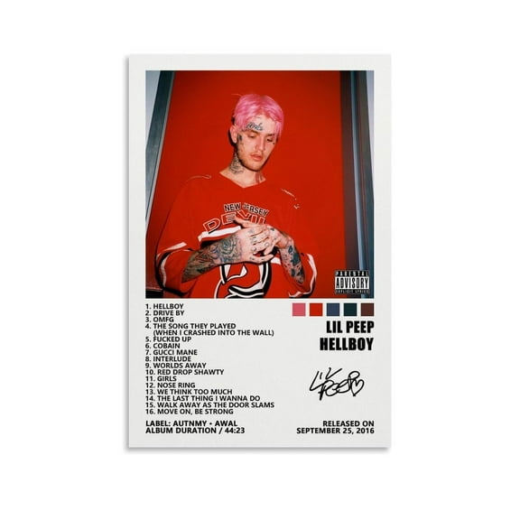 Lil Poster Peep Hellboy Music Album Cover Posters for Room Canvas Wall Art Bedroom Decor