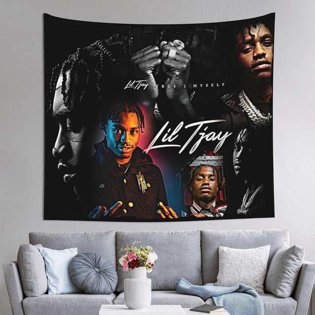 Lil Rapper Singer Tjay Tapestry Wall Art For Living Room/Bedroom/Dorm ...