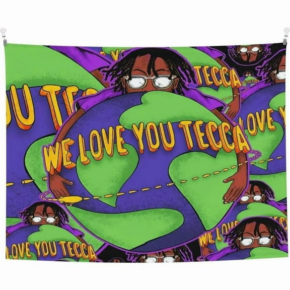 Lil Rapper Tecca Singer Tapestry Wall Hanging Art Aesthetic Tapestries for Bedroom Living Room Home Wall Decoration