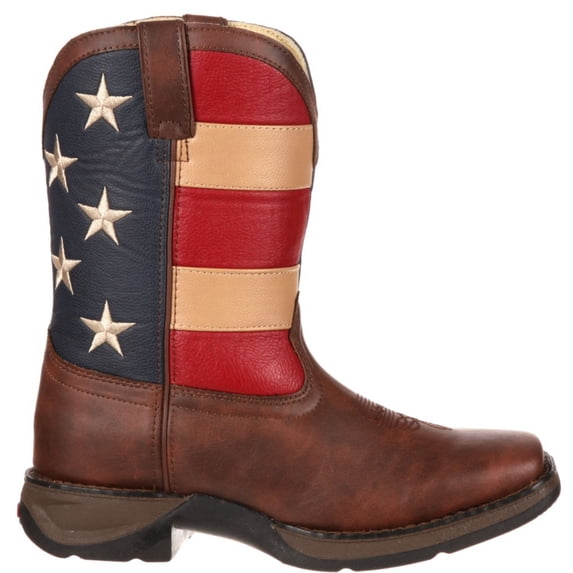 Lil' Rebel™by Durango® Kid's Patriotic Western Boot, Brown And Union Flag, Size 8.5(ME)