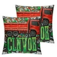 thumbnail image 1 of Lil Sis Of The Birthday Boy Garbage Trucks Dump Great Day Throw Pillow, 1 of 7
