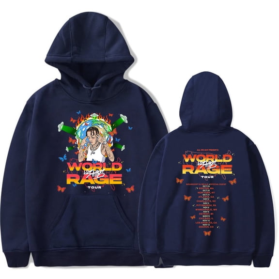 Lil Skies Merch World Rage Tour Hoodie Sweatshirt New Logo Women/Men Cosplay Pullovers Hooded Longsleeve