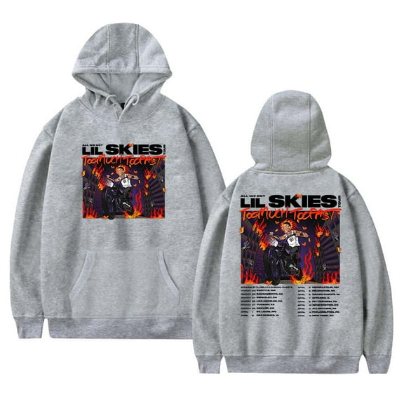 Lil Skies Too Much Too Fast Tour 2025 Merch Hoodies Women Men Casual Long Sleeve Sweatshirt Fashion Clothes