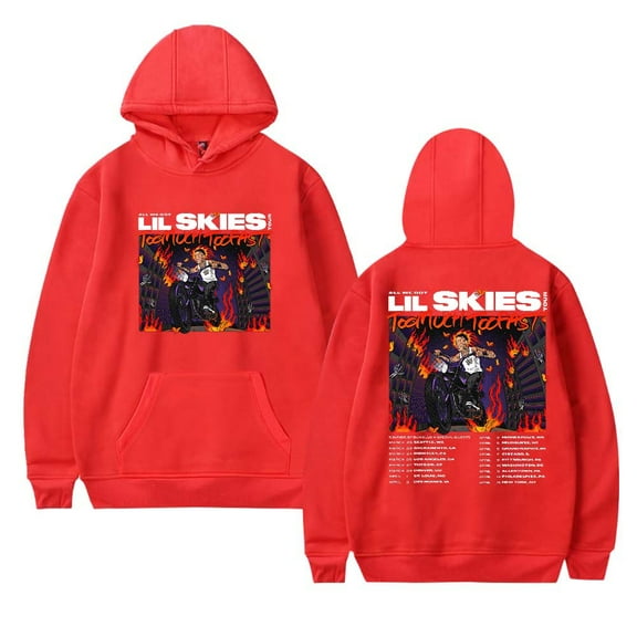 Lil Skies Too Much Too Fast Tour 2025 Merch Hoodies Women Men Casual Long Sleeve Sweatshirt Fashion Clothes