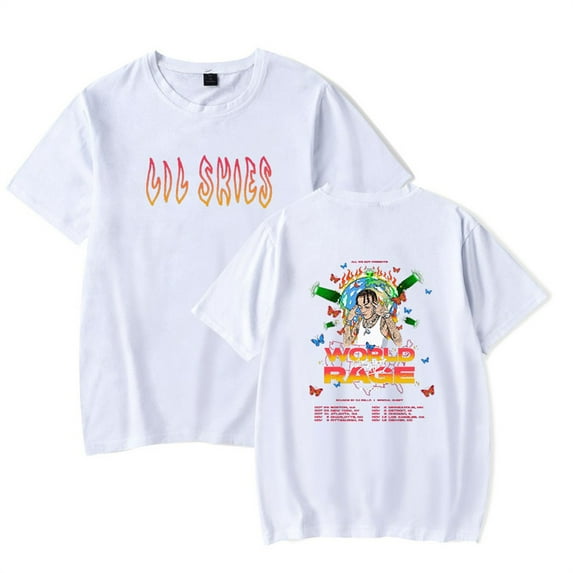 Lil Skies World Rage Tour T-shirt Funny Crewneck Fashion Top Unique Short Sleeve