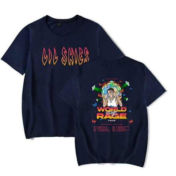 Lil Skies World Rage Tour T-shirt Funny Crewneck Fashion Top Unique Short Sleeve
