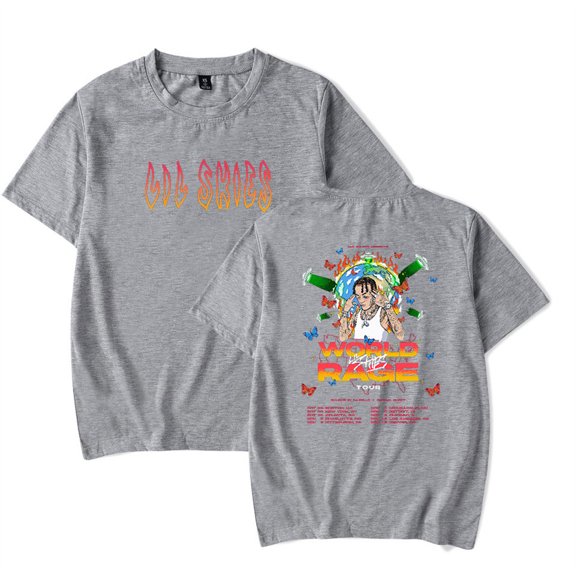 Lil Skies World Rage Tour T-shirt Funny Crewneck Fashion Top Unique Short Sleeve