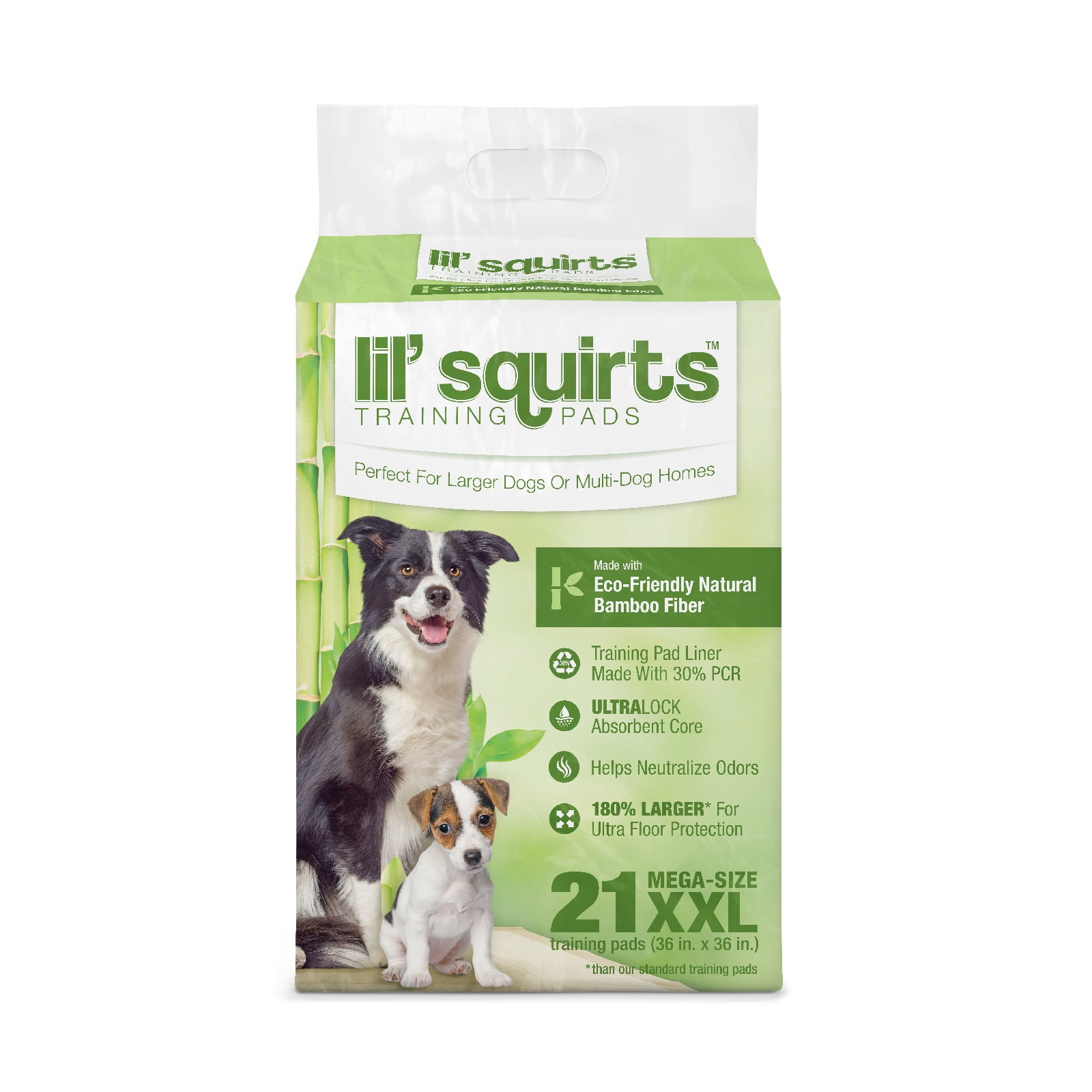 Lil' Squirts Bamboo XXL Training Pads 3ft x 3ft 21 Count