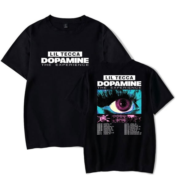 Lil Tecca Dopamine The Experience Tour T-shirt Women Men Crewneck Fashion Short Sleeve Tee