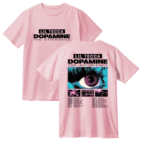 Lil Tecca Dopamine Tour Cotton Tee – Unisex Crewneck Streetwear Short Sleeve Trendy