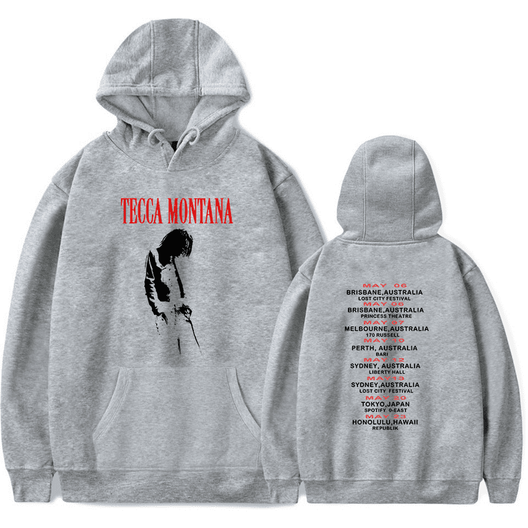 Lil Tecca Merch Hoodie Tecca Montana Tour Merch Hoodie Unisex Hooded Sweatshirt Long SLeeve Tracksuit Walmart