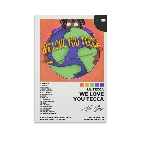 Lil Tecca Poster - We Love You Tecca Poster Canvas Poster Wall Art Decor Print Picture Paintings for Living Room Bedroom Decoration